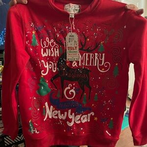 Ugly Christmas Sweater Red Festive Women's Sweater